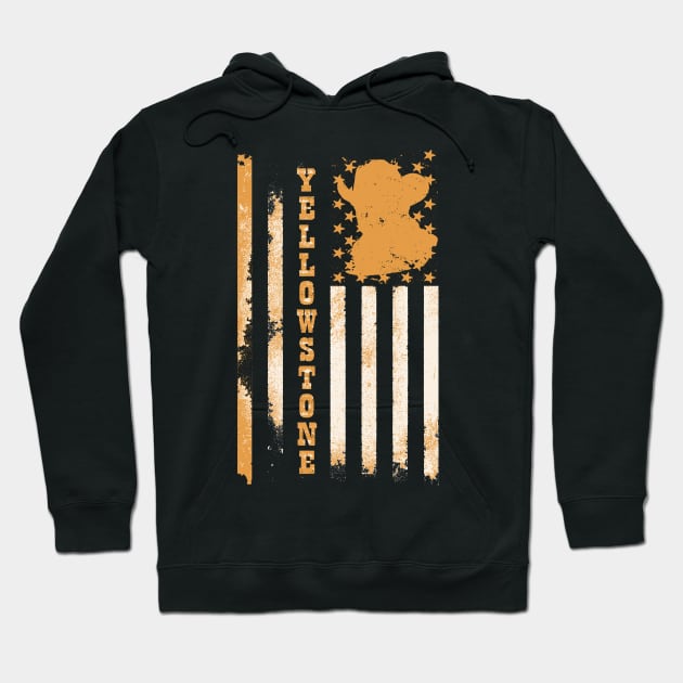 Yellowstone Cowboy Flag Hoodie by Etopix